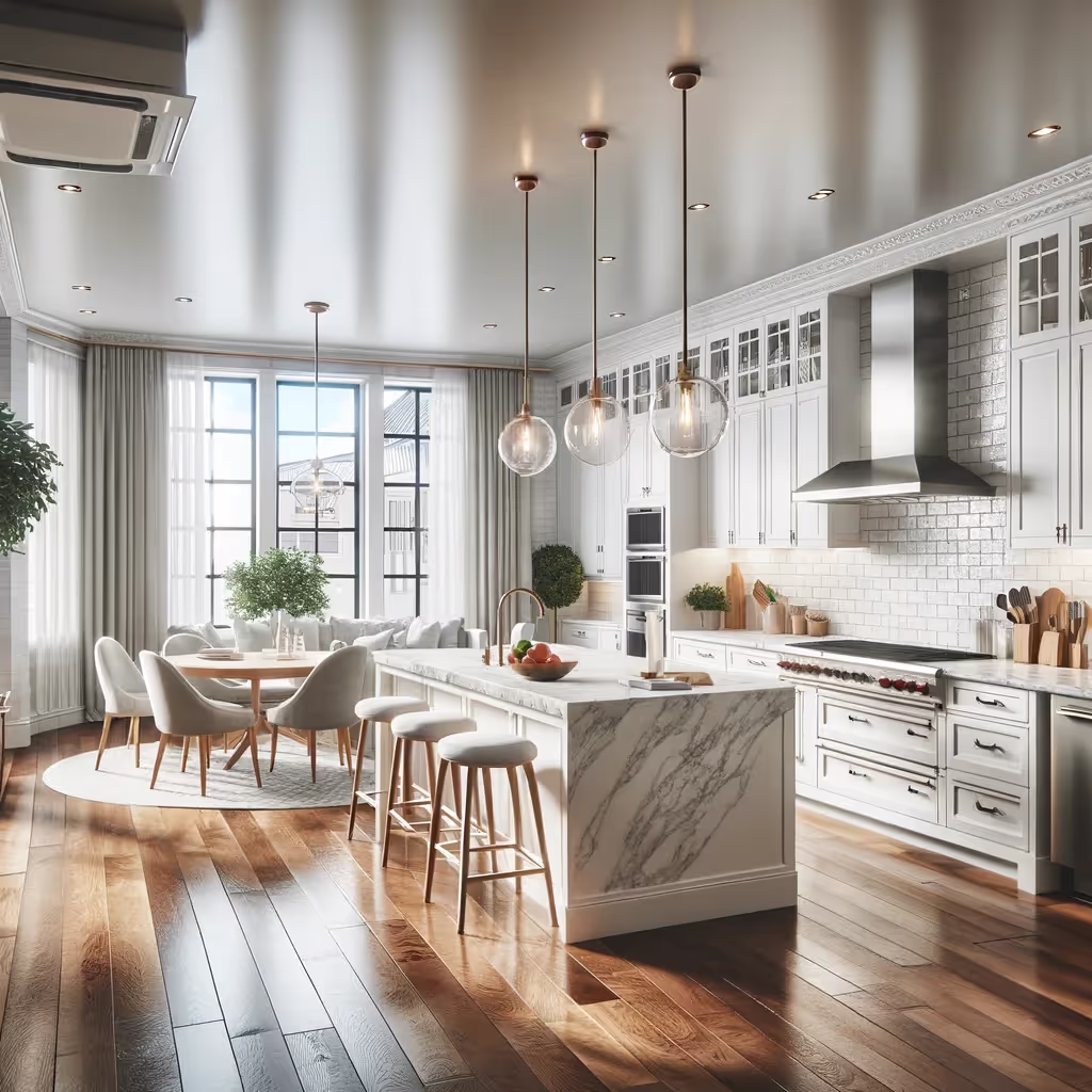 Interior of a luxury custom home based on designs from Hughes Building Co.