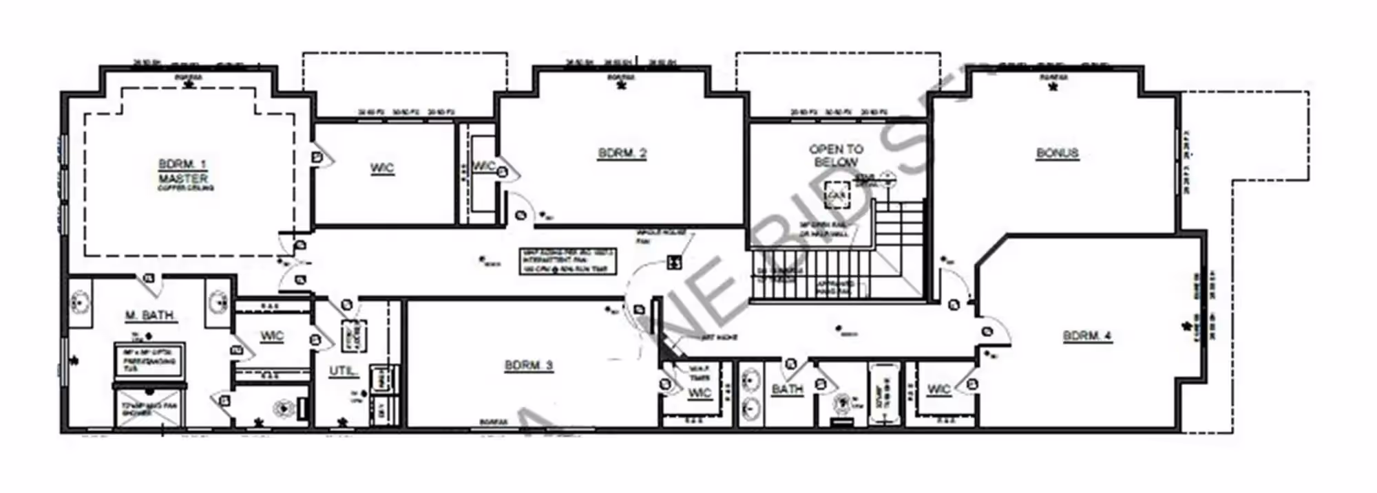 Home plans for a custom luxury home designed and built by Brian Hughes of HBC LLC.